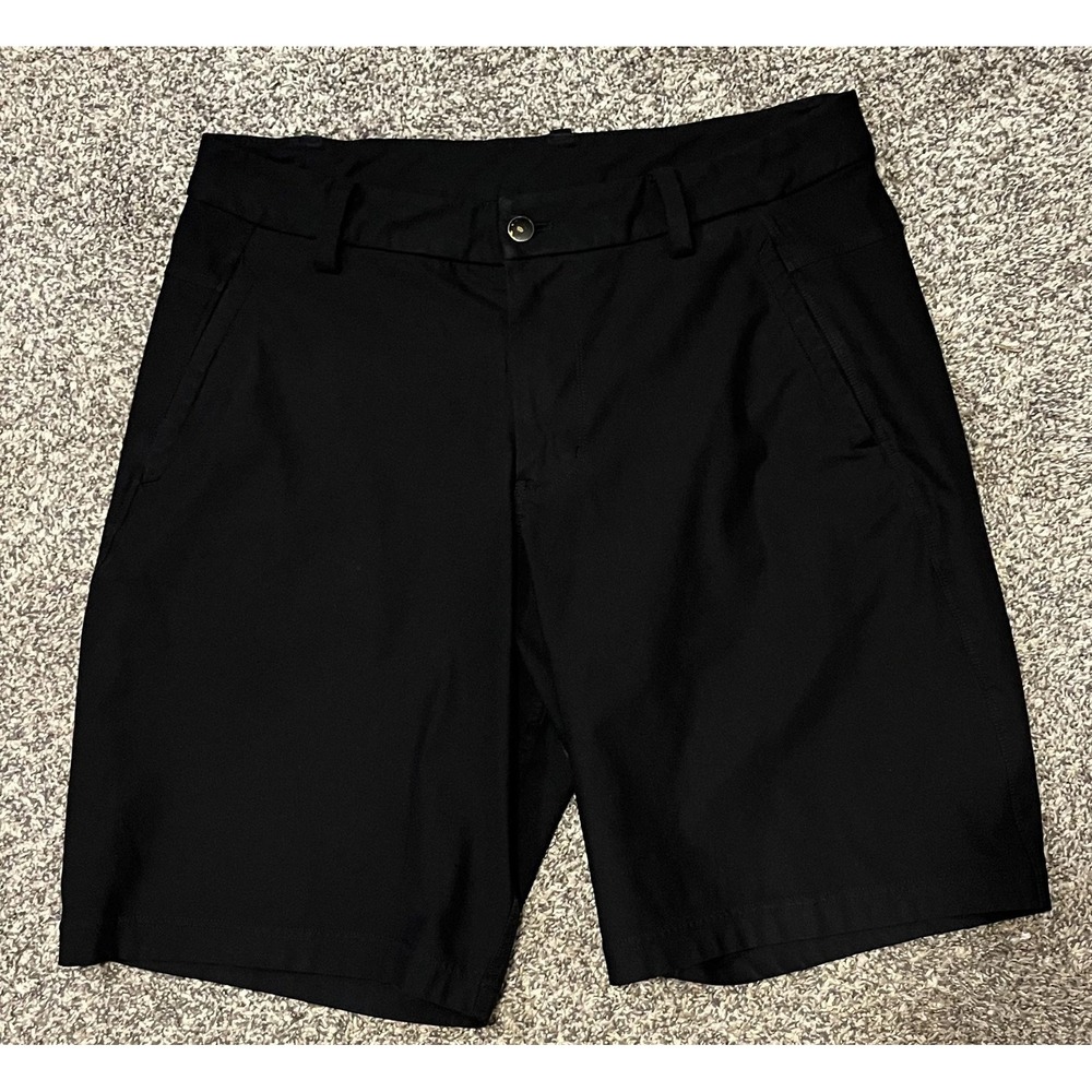 Lululemon Shorts Mens 34 Black Chino Golf Casual Stretch Performance Pockets‎